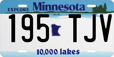 MN license plate 195TJV