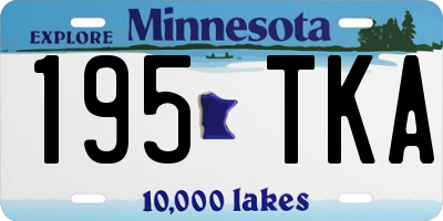 MN license plate 195TKA