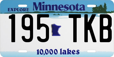 MN license plate 195TKB