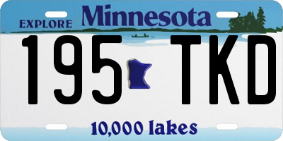 MN license plate 195TKD