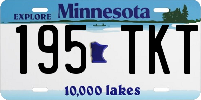 MN license plate 195TKT