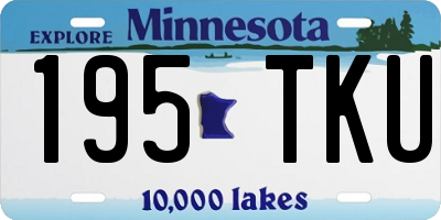 MN license plate 195TKU