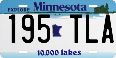 MN license plate 195TLA