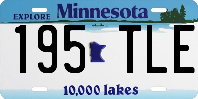 MN license plate 195TLE