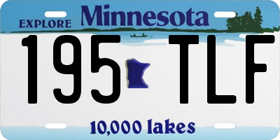 MN license plate 195TLF