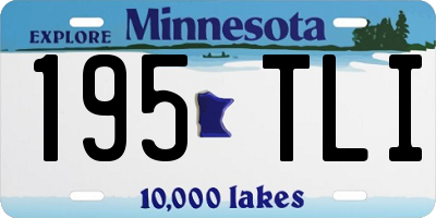 MN license plate 195TLI