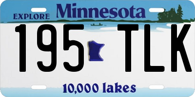 MN license plate 195TLK