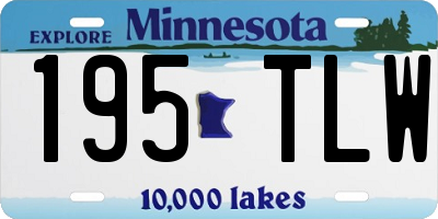 MN license plate 195TLW