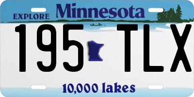 MN license plate 195TLX