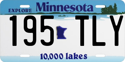 MN license plate 195TLY