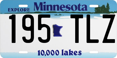 MN license plate 195TLZ
