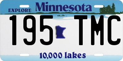 MN license plate 195TMC