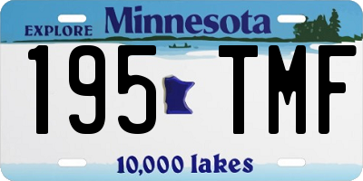 MN license plate 195TMF
