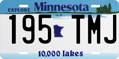 MN license plate 195TMJ