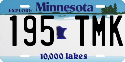 MN license plate 195TMK