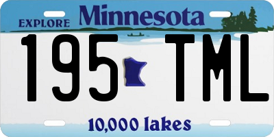 MN license plate 195TML