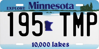 MN license plate 195TMP