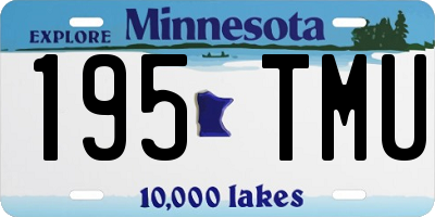 MN license plate 195TMU
