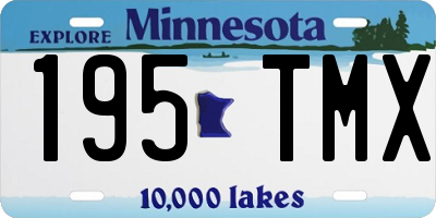 MN license plate 195TMX