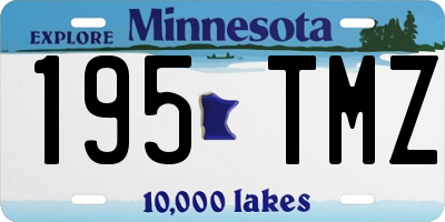 MN license plate 195TMZ