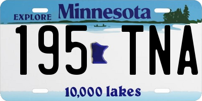 MN license plate 195TNA