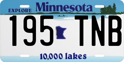MN license plate 195TNB