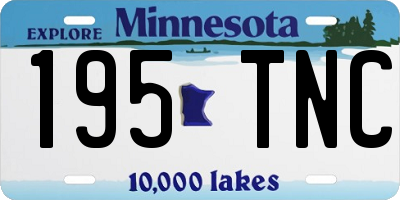 MN license plate 195TNC