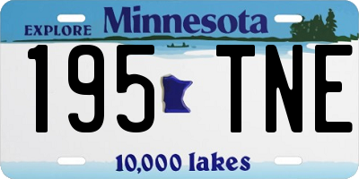 MN license plate 195TNE