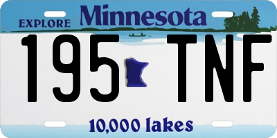 MN license plate 195TNF