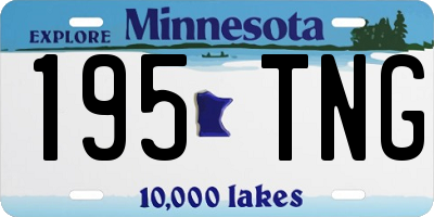 MN license plate 195TNG