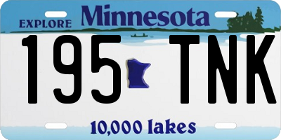 MN license plate 195TNK