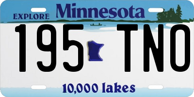 MN license plate 195TNO