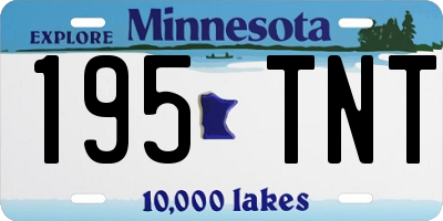 MN license plate 195TNT