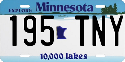 MN license plate 195TNY