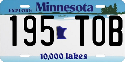 MN license plate 195TOB