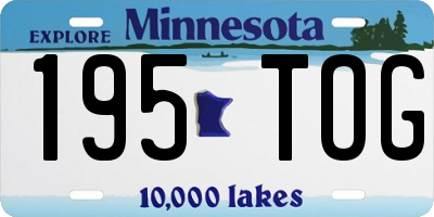 MN license plate 195TOG