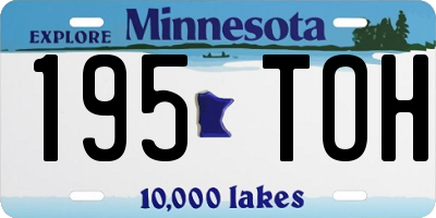 MN license plate 195TOH