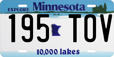 MN license plate 195TOV