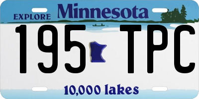 MN license plate 195TPC