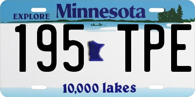 MN license plate 195TPE