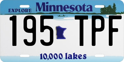 MN license plate 195TPF