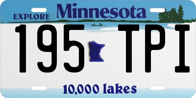 MN license plate 195TPI