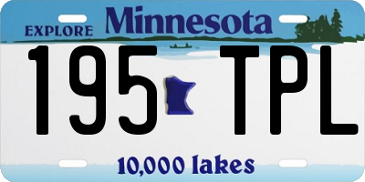 MN license plate 195TPL