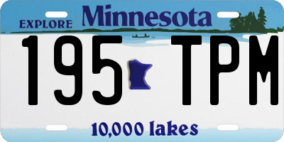 MN license plate 195TPM