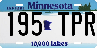 MN license plate 195TPR