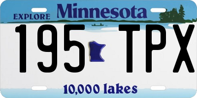 MN license plate 195TPX