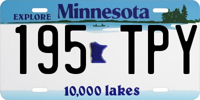 MN license plate 195TPY