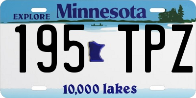 MN license plate 195TPZ