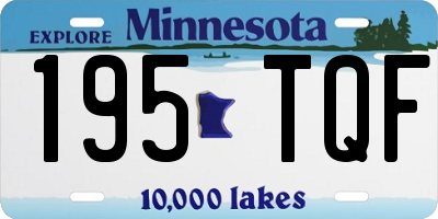 MN license plate 195TQF