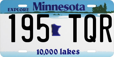MN license plate 195TQR